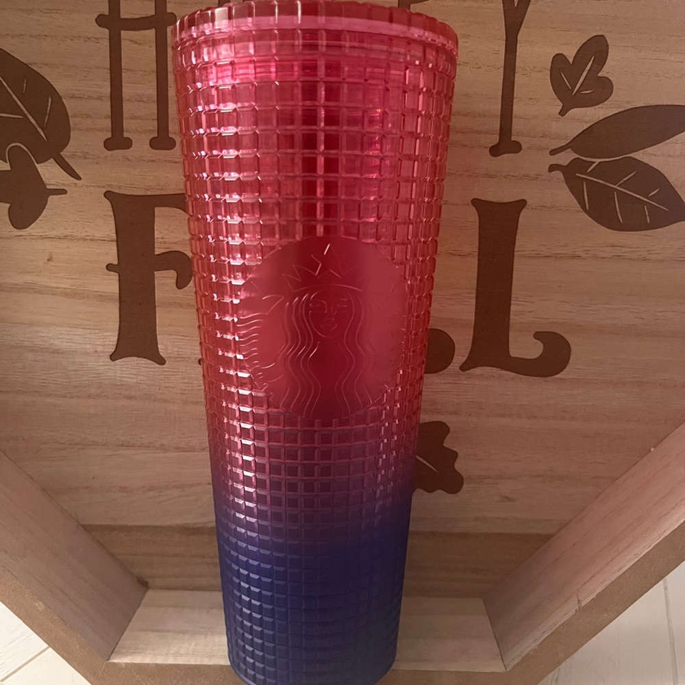 Starbucks pink and Blue Tumbler